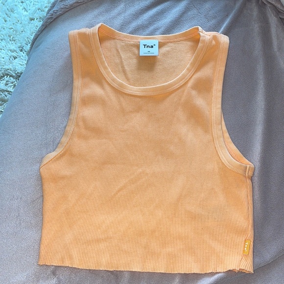 Aritzia Tops - ARITZIA | TNA Apricot Orange Ribbed Cropped Tank